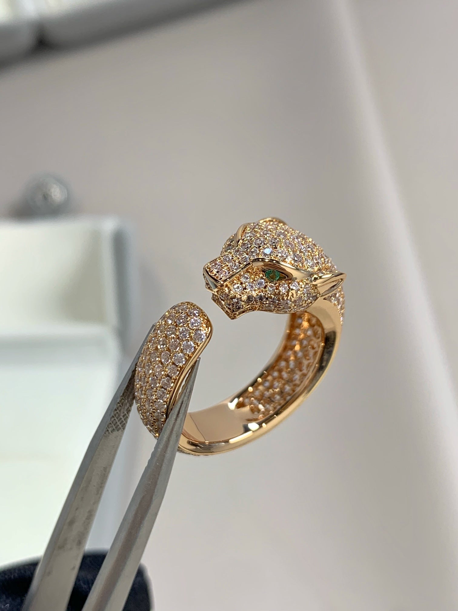 ¡®Twinkle jewelry¡¯PANTHERE PINK GOLD DIAMOND RING