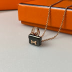 ¡®Twinkle jewelry¡¯CONSTANCE BLACK PEDANT PINK GOLD NECKLACE
