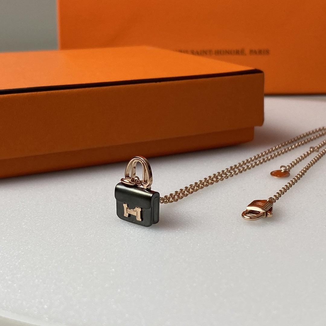 ¡®Twinkle jewelry¡¯CONSTANCE BLACK PEDANT PINK GOLD NECKLACE