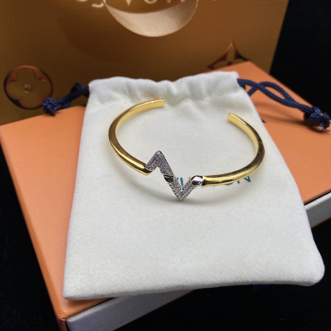 ¡®Twinkle jewelry¡¯VOLTE UPSITE DOWN DIAMOND GOLD OPEN BRACELET
