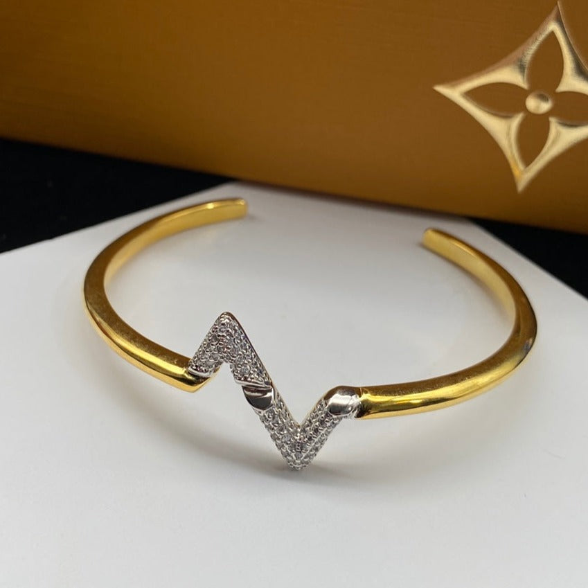 ¡®Twinkle jewelry¡¯VOLTE UPSITE DOWN DIAMOND GOLD OPEN BRACELET