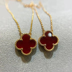 ¡®Twinkle jewelry¡¯CLOVER 15MM CARNELIAN SINGLE FLOWER NECKLACE