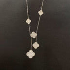 ¡®Twinkle jewelry¡¯CLOVER 5 MOTIFS SILVER DIAMONDS NECKLACE