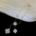 ¡®Twinkle jewelry¡¯CLOVER 5 MOTIFS SILVER DIAMONDS NECKLACE