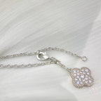 ¡®Twinkle jewelry¡¯CLOVER 5 MOTIFS SILVER DIAMONDS NECKLACE