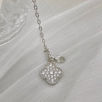 ¡®Twinkle jewelry¡¯CLOVER 5 MOTIFS SILVER DIAMONDS NECKLACE