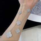 ¡®Twinkle jewelry¡¯CLOVER 5 MOTIFS SILVER DIAMONDS NECKLACE