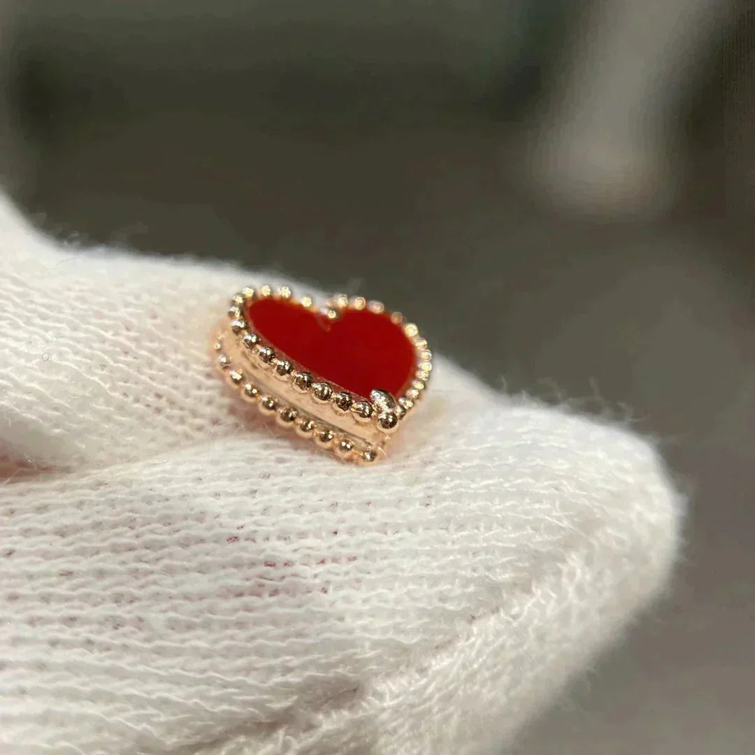 ¡®Twinkle jewelry¡¯HEART CARNELIAN STUD EARRINGS