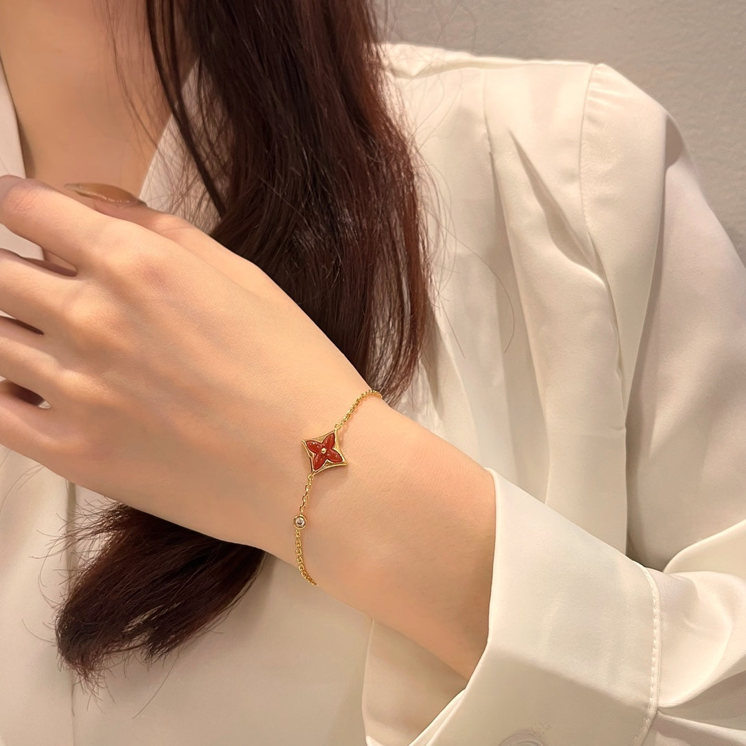 ¡®Twinkle jewelry¡¯COLOR STAR CARNELIAN PINK GOLD DIAMOND BRACELET