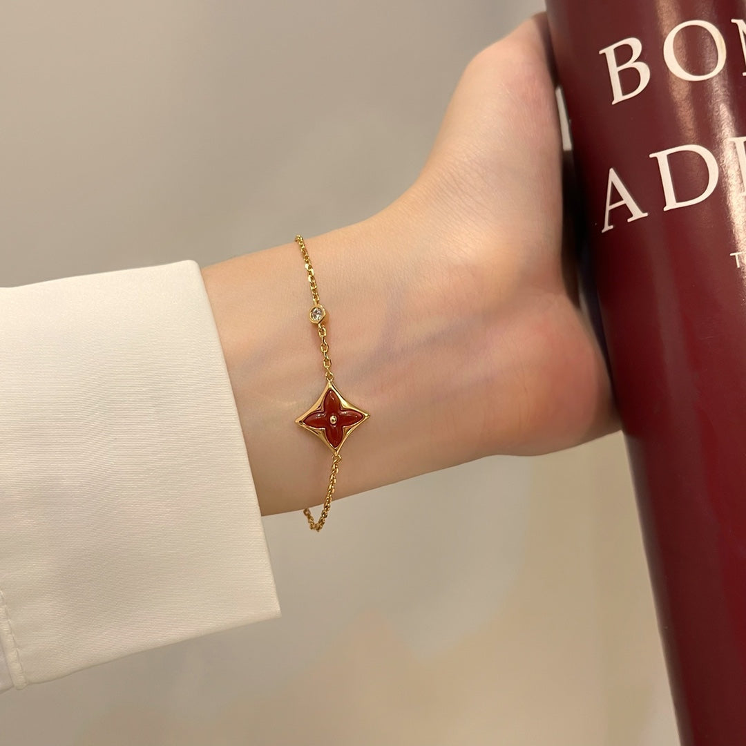 ¡®Twinkle jewelry¡¯COLOR STAR CARNELIAN PINK GOLD DIAMOND BRACELET