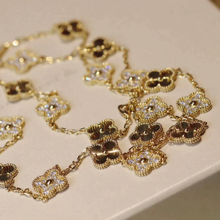 ¡®Twinkle jewelry¡¯CLOVER 20 MOTIFS LASER DIAMOND NECKLACE