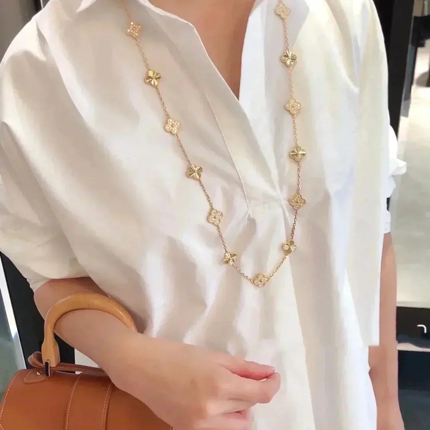 ¡®Twinkle jewelry¡¯CLOVER 20 MOTIFS LASER DIAMOND NECKLACE