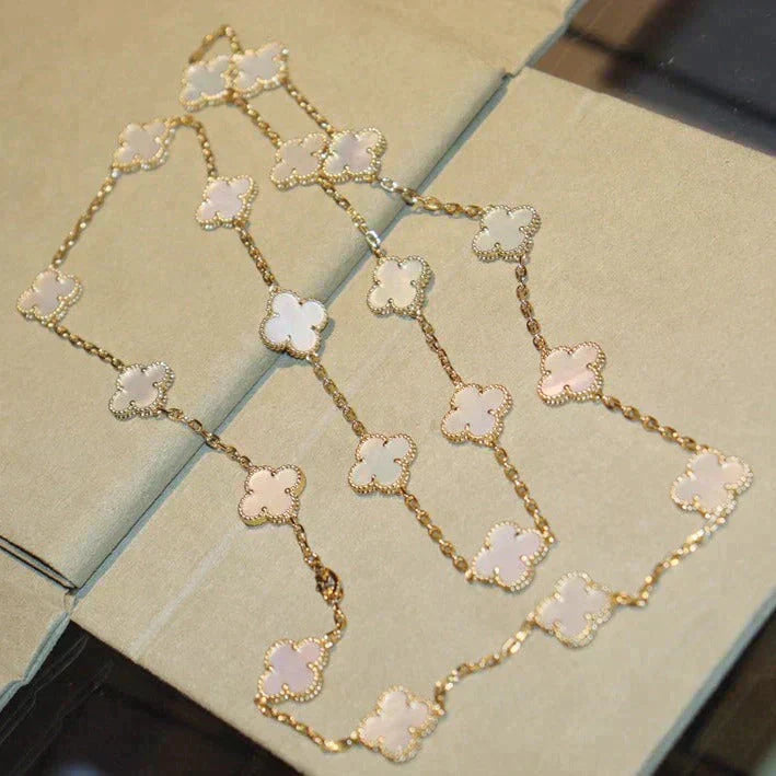 ¡®Twinkle jewelry¡¯CLOVER 20 MOTIFS WHITE MOP NECKLACE