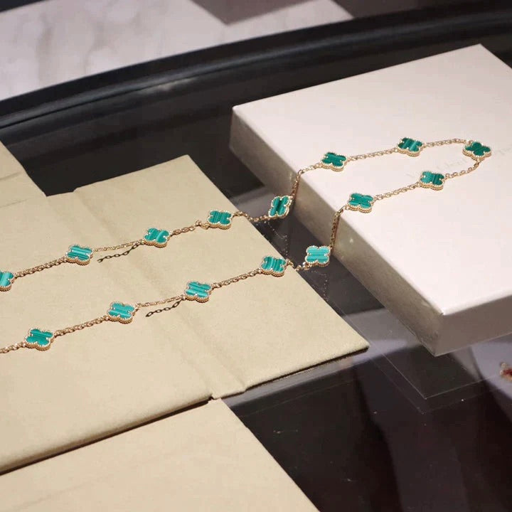 ¡®Twinkle jewelry¡¯CLOVER 20 MOTIFS MALACHITE GOLD