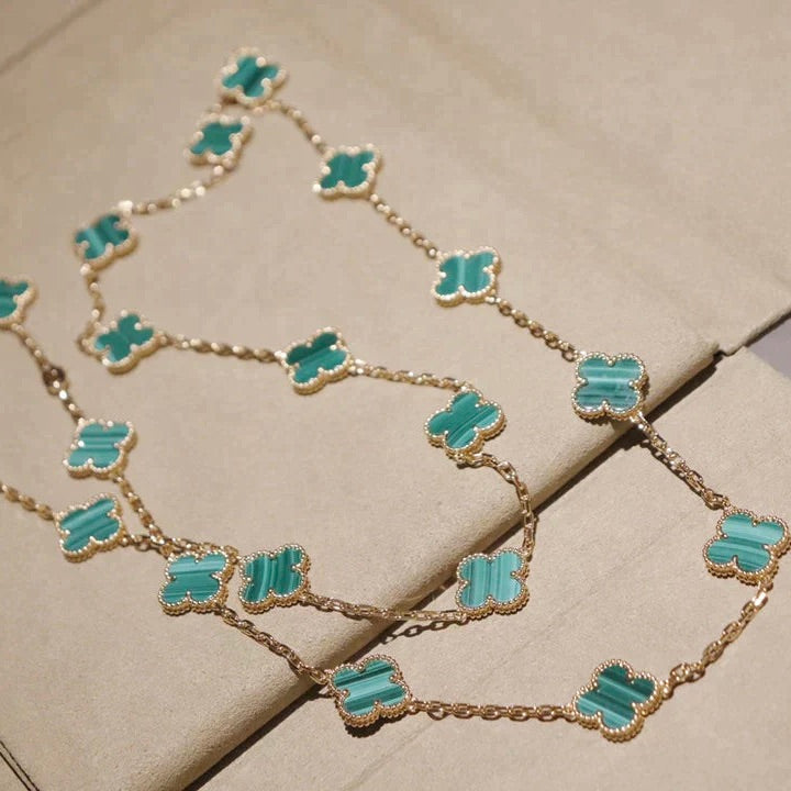 ¡®Twinkle jewelry¡¯CLOVER 20 MOTIFS MALACHITE GOLD