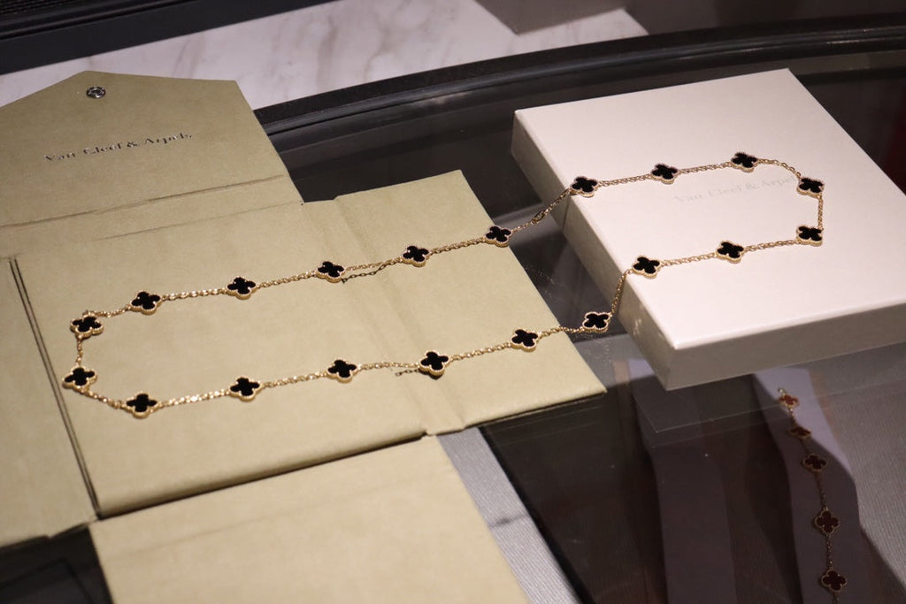 ¡®Twinkle jewelry¡¯CLOVER 20 MOTIFS ONYX ROSE GOLD