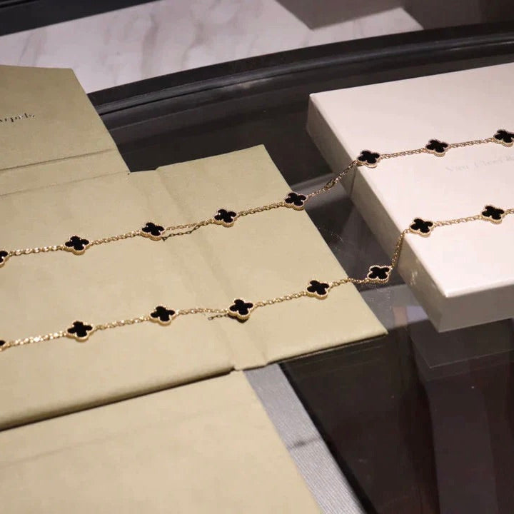¡®Twinkle jewelry¡¯CLOVER 20 MOTIFS ONYX NECKLACE