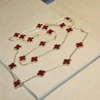 ¡®Twinkle jewelry¡¯CLOVER 20 MOTIFS CARNELIAN NECKLACE