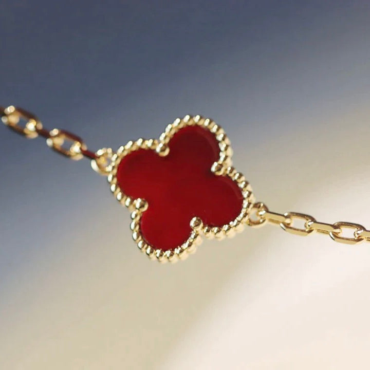 ¡®Twinkle jewelry¡¯CLOVER 20 MOTIFS CARNELIAN NECKLACE