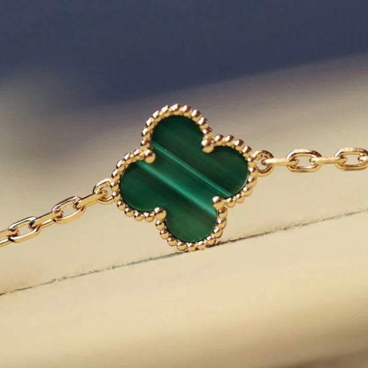 ¡®Twinkle jewelry¡¯CLOVER 20 MOTIFS MALACHITE DIAMOND NECKLACE