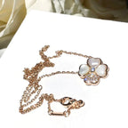 ¡®Twinkle jewelry¡¯CLOVER MOP DIAMOND ROSE GOLD NECKLACE