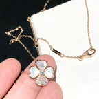 ¡®Twinkle jewelry¡¯CLOVER MOP DIAMOND ROSE GOLD NECKLACE
