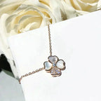 ¡®Twinkle jewelry¡¯CLOVER MOP DIAMOND ROSE GOLD NECKLACE