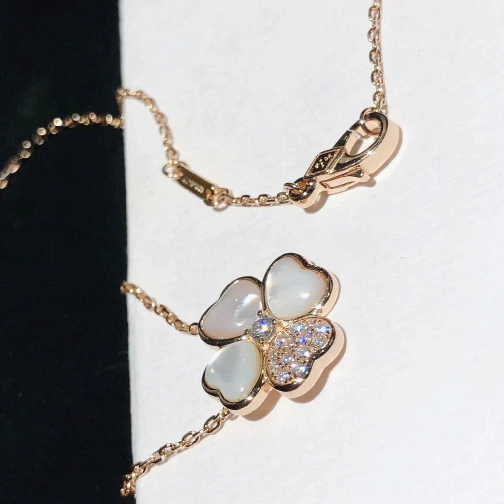 ¡®Twinkle jewelry¡¯CLOVER MOP DIAMOND ROSE GOLD NECKLACE