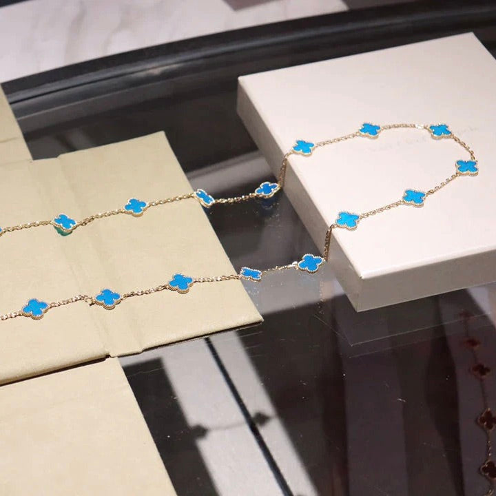 ¡®Twinkle jewelry¡¯CLOVER 20 MOTIFS TURQUOISE GOLD
