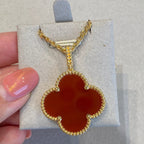 ¡®Twinkle jewelry¡¯CLOVER 25MM NECKLACE GOLD CARNELIAN