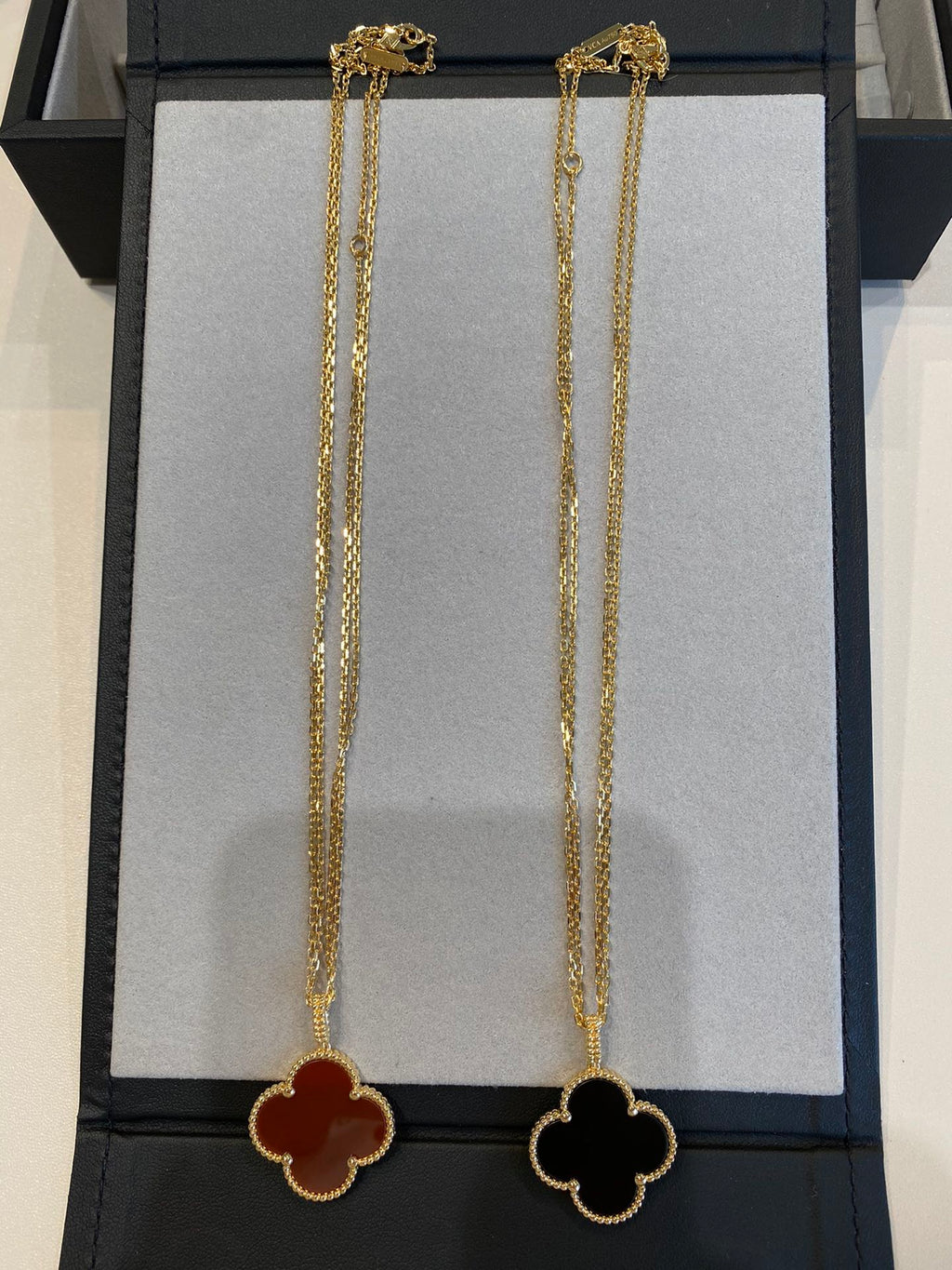 ¡®Twinkle jewelry¡¯CLOVER 25MM NECKLACE GOLD CARNELIAN