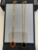 ¡®Twinkle jewelry¡¯CLOVER 25MM NECKLACE GOLD CARNELIAN