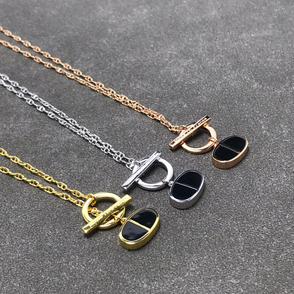¡®Twinkle jewelry¡¯CHAINE VERSO BLACK CERAMIC  NECKLACE