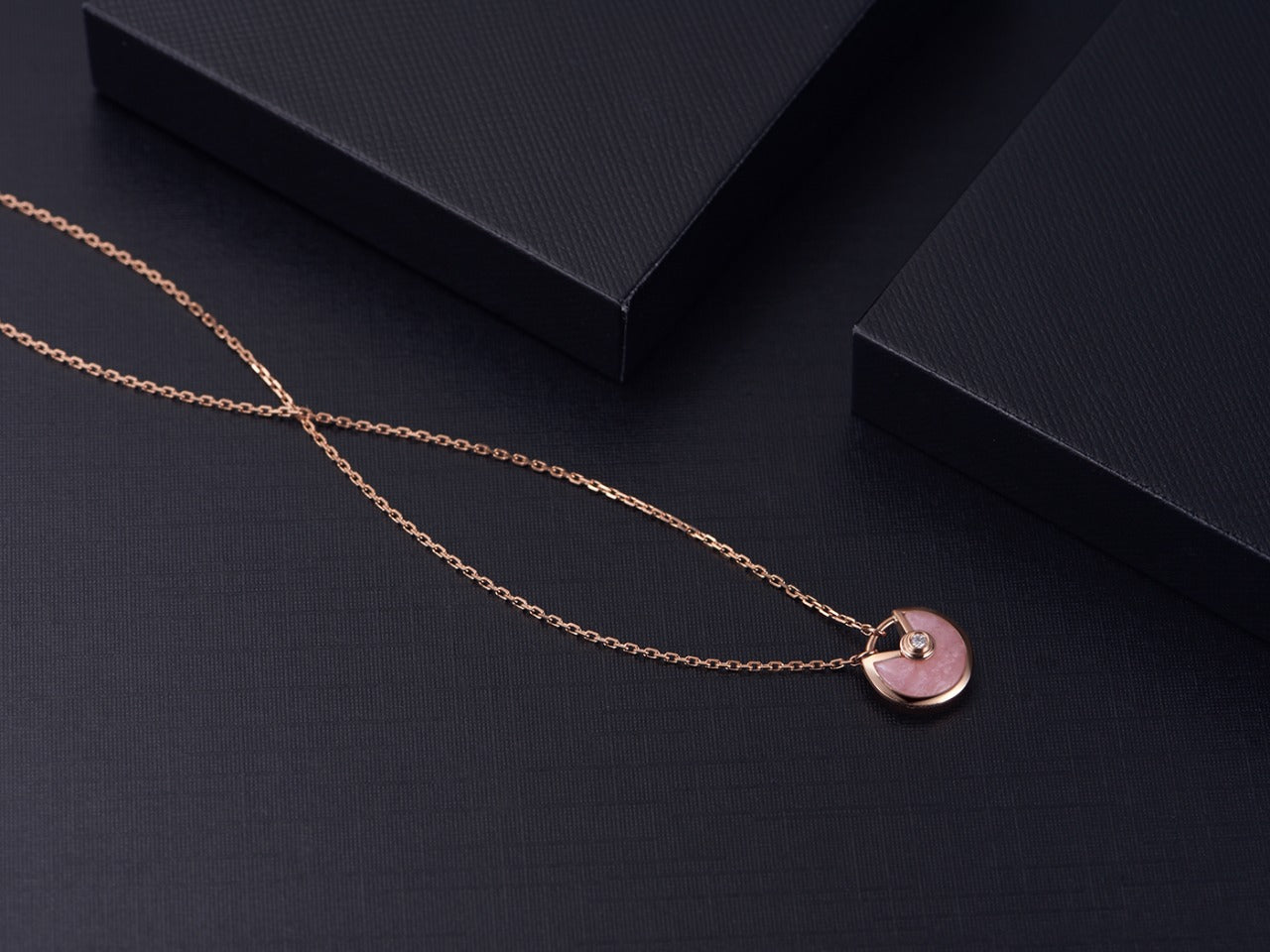 ¡®Twinkle jewelry¡¯AMULETTE ROSE GOLD PINK MOP NECKLACE