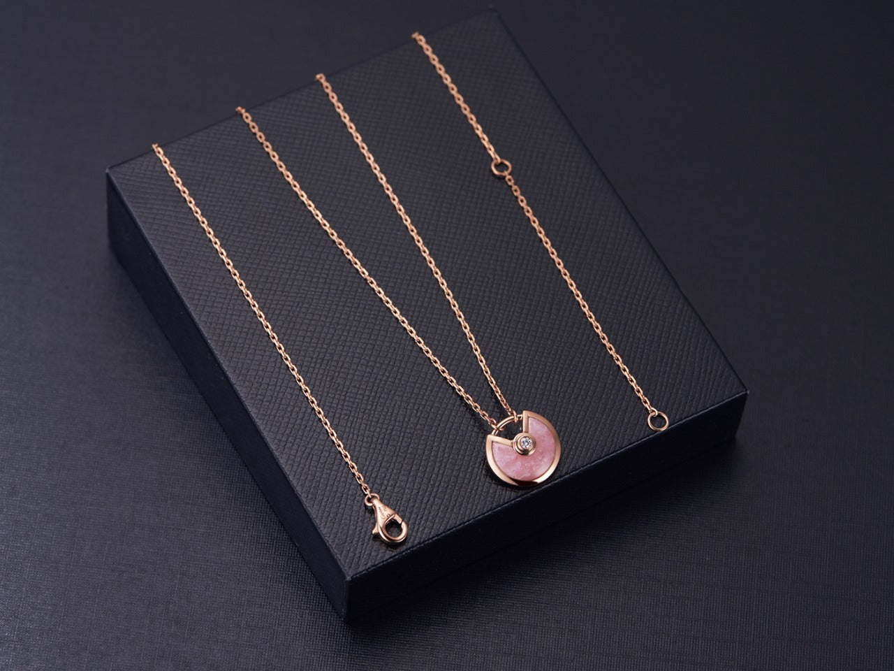 ¡®Twinkle jewelry¡¯AMULETTE ROSE GOLD PINK MOP NECKLACE