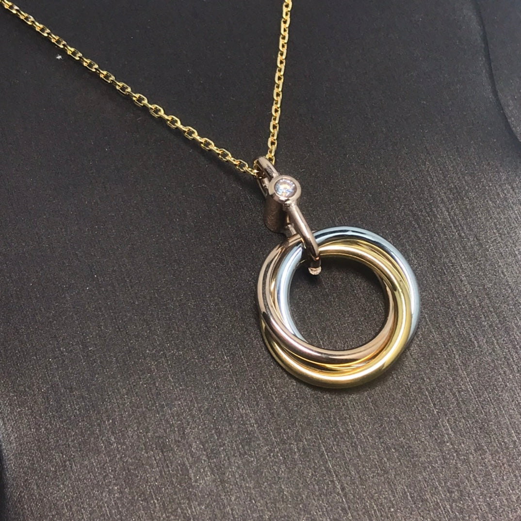 ¡®Twinkle jewelry¡¯TRINITY SILVER GOLD PINK GOLD NECKLACE