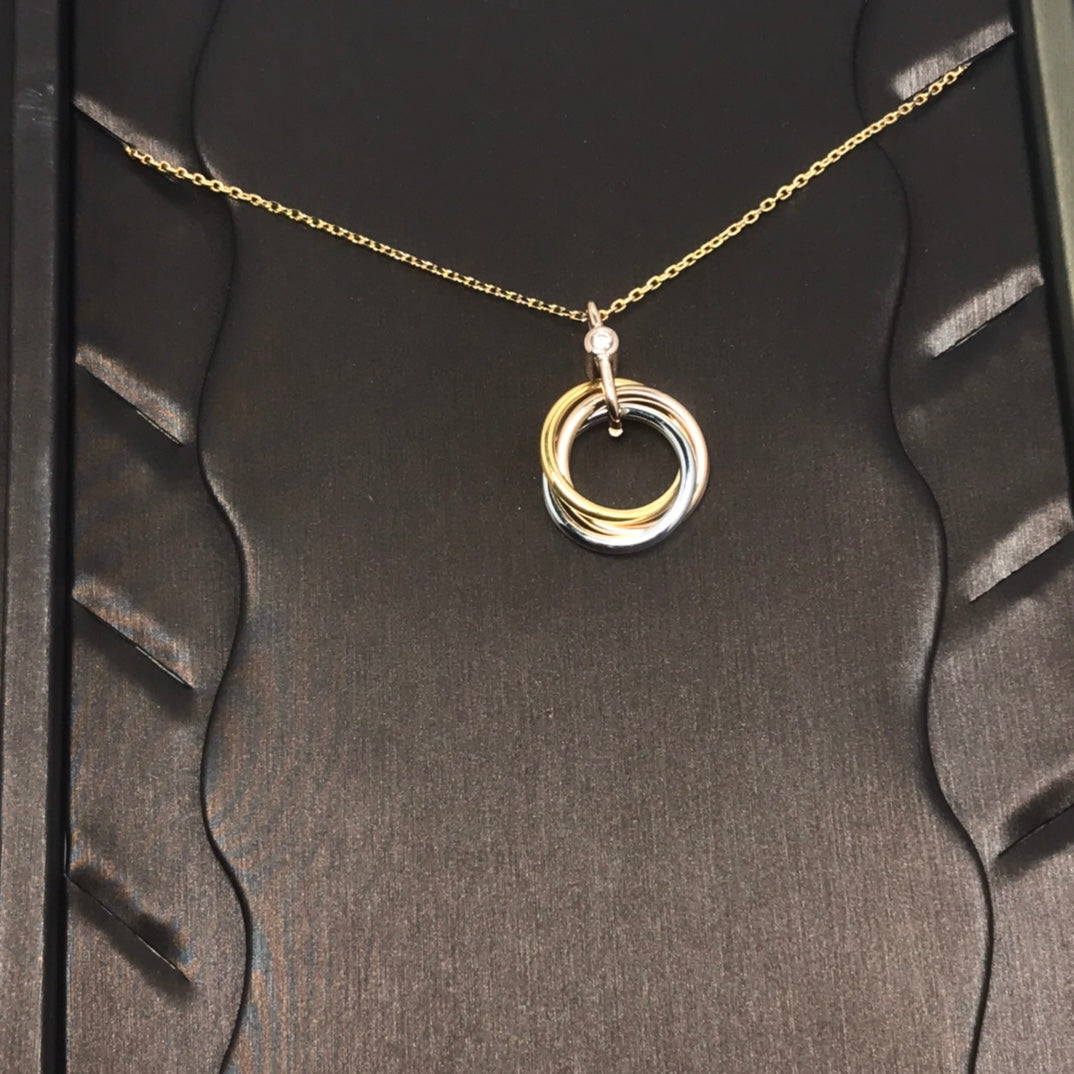 ¡®Twinkle jewelry¡¯TRINITY SILVER GOLD PINK GOLD NECKLACE