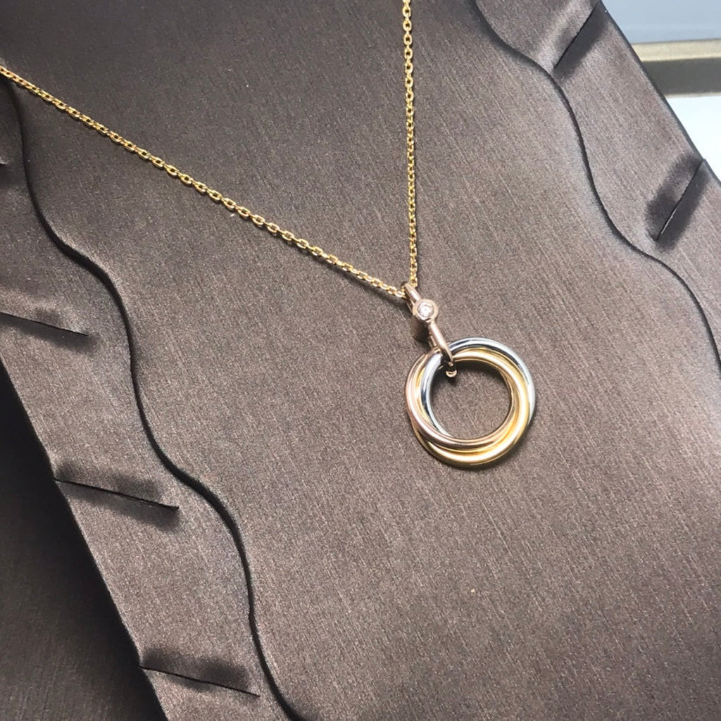 ¡®Twinkle jewelry¡¯TRINITY SILVER GOLD PINK GOLD NECKLACE