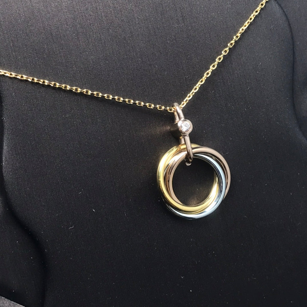 ¡®Twinkle jewelry¡¯TRINITY SILVER GOLD PINK GOLD NECKLACE