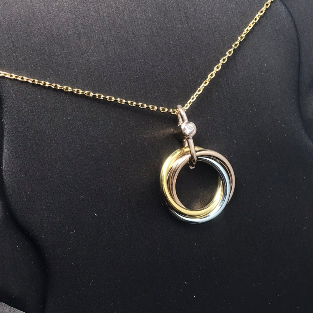 ¡®Twinkle jewelry¡¯TRINITY SILVER GOLD PINK GOLD NECKLACE
