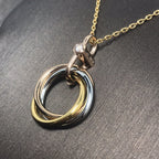 ¡®Twinkle jewelry¡¯TRINITY SILVER GOLD PINK GOLD NECKLACE