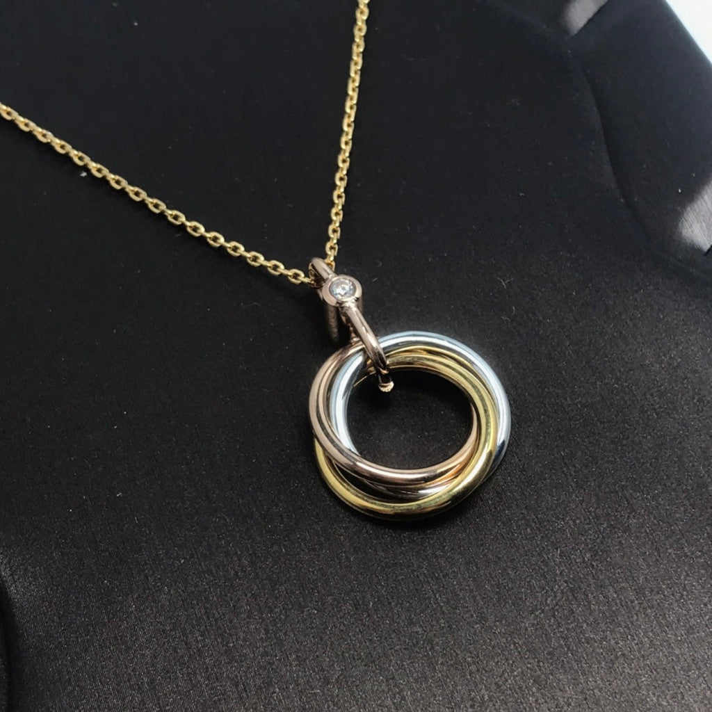 ¡®Twinkle jewelry¡¯TRINITY SILVER GOLD PINK GOLD NECKLACE