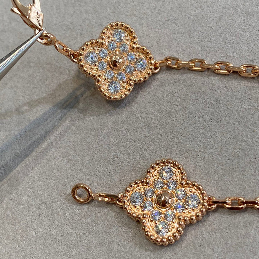 [Twinkle jewelry] New  CLOVER 5 MOTIF FULL DIAMOND BRACELET COLLECTION