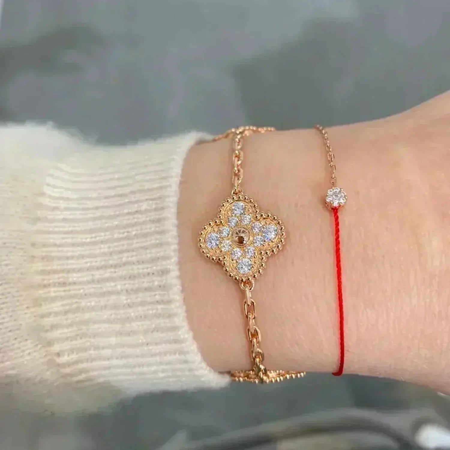 [Twinkle jewelry] New  CLOVER 5 MOTIF FULL DIAMOND BRACELET COLLECTION