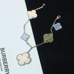 ¡®Twinkle jewelry¡¯CLOVER BRACELET 5 MOTIFS MOP CHALCEDONY SILVER