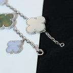 ¡®Twinkle jewelry¡¯CLOVER BRACELET 5 MOTIFS MOP CHALCEDONY SILVER
