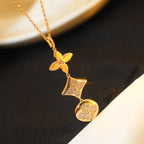 ¡®Twinkle jewelry¡¯STAR AND SUN DIAMOND PINK GOLD NECKLACE