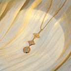 ¡®Twinkle jewelry¡¯STAR AND SUN DIAMOND PINK GOLD NECKLACE