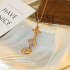 ¡®Twinkle jewelry¡¯STAR AND SUN DIAMOND PINK GOLD NECKLACE