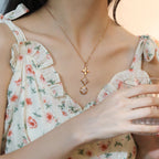 ¡®Twinkle jewelry¡¯STAR AND SUN DIAMOND PINK GOLD NECKLACE